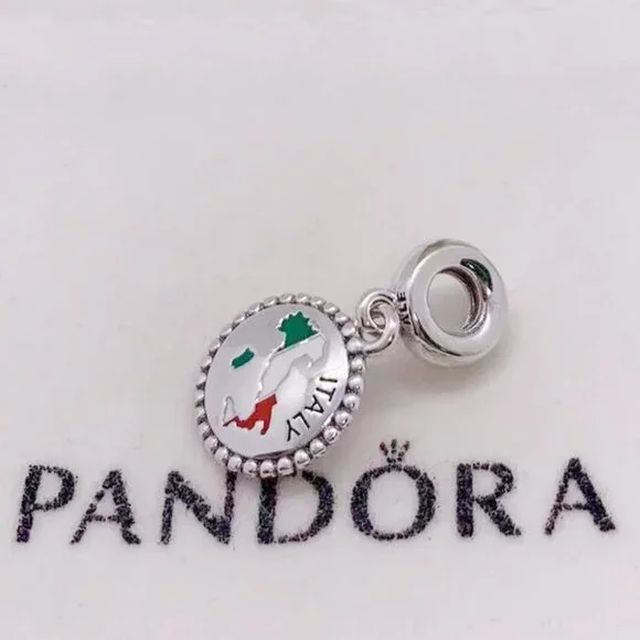 Pandora Italy Flag Exclusive Dangle Charm Pendant /Exclusive Enamel Dangle Charm - Picture 4 of 4